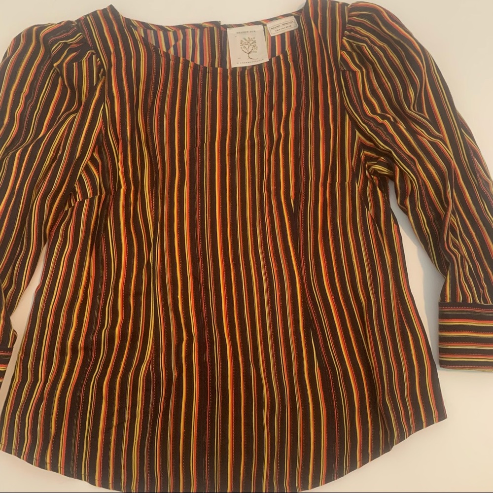 Anthropologie Meadow Rue Barton Striped Blouse size 4